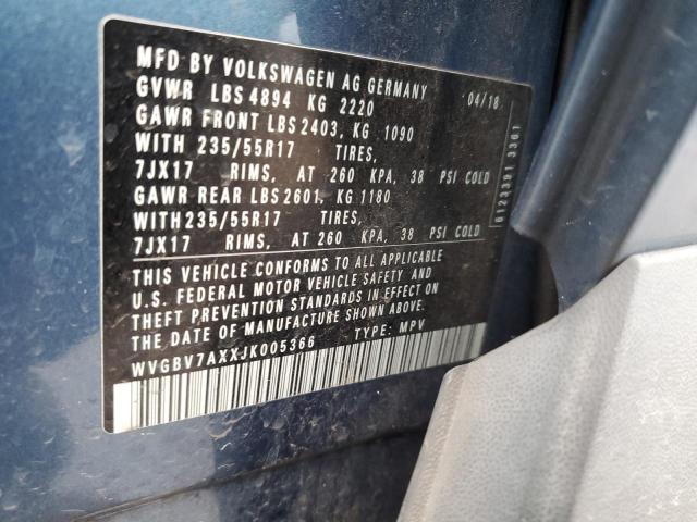 2018 VOLKSWAGEN TIGUAN LIM WVGBV7AXXJK005366