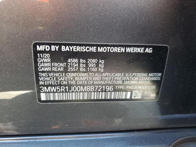 2021 BMW 330I 3MW5R1J00M8B72196
