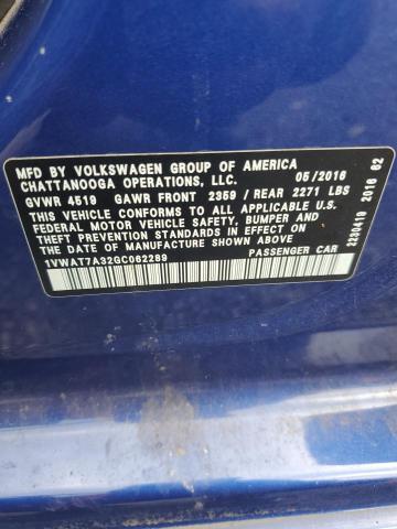 2016 VOLKSWAGEN PASSAT S 1VWAT7A32GC062289