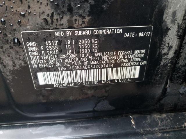 2018 SUBARU LEGACY 2.5 4S3BNAB65J3007494