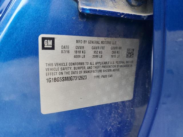 2016 CHEVROLET CRUZE PREM - 1G1BG5SM0G7312623