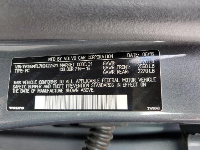 2017 VOLVO S60 YV126MFL7H2422521