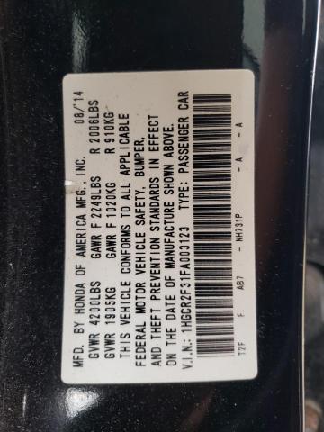 2015 HONDA ACCORD LX 1HGCR2F31FA003123