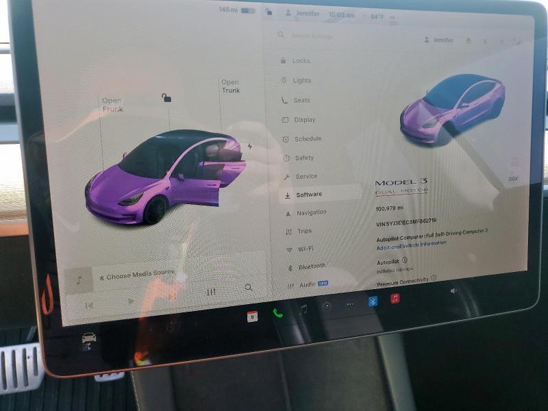 2021 TESLA MODEL 3 5YJ3E1EC8MF862719
