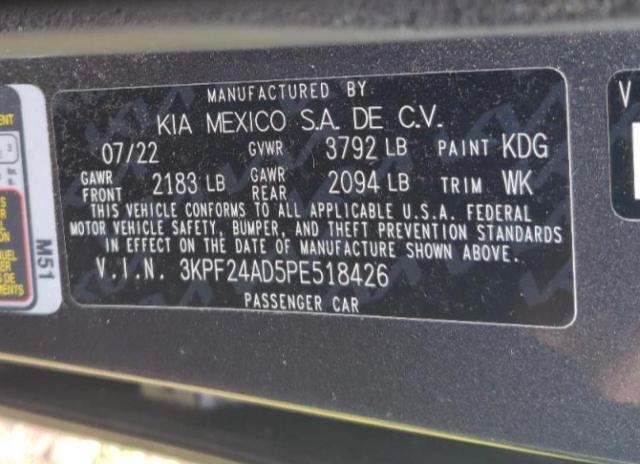 2023 KIA FORTE LX - 3KPF24AD5PE518426