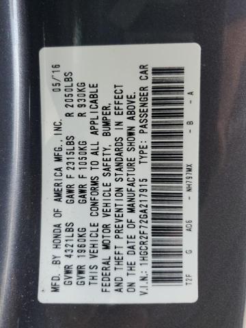 2016 HONDA ACCORD EX 1HGCR2F72GA217915