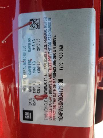 2016 BUICK VERANO SPO 1G4PW5SK8G4171800