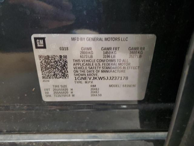 2018 CHEVROLET TRAVERSE P 1GNEVJKW5JJ237178