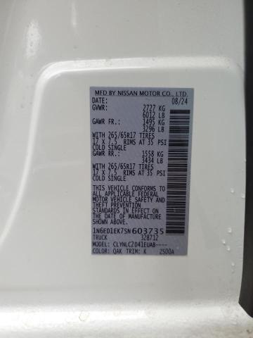 2025 NISSAN FRONTIER S 1N6ED1EK7SN603735