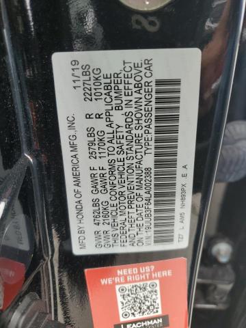 2020 ACURA TLX TECHNOLOGY 19UUB3F64LA002388