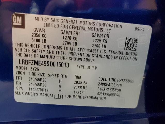 2025 BUICK ENVISION AVENIR LRBFZME49SD015013