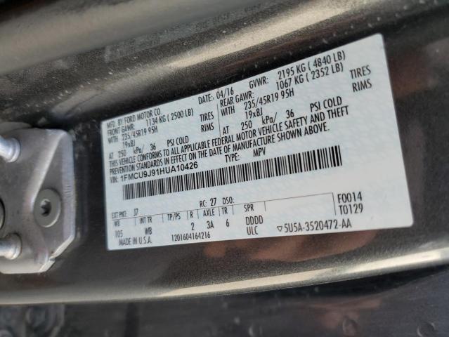 2017 FORD ESCAPE TIT - 1FMCU9J91HUA10426