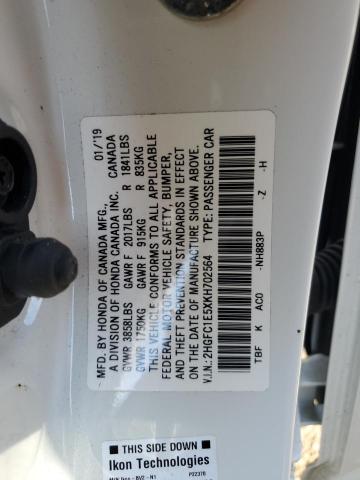 2019 HONDA CIVIC SI 2HGFC1E5XKH702564