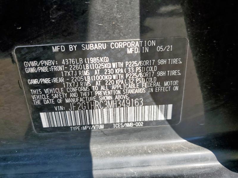 2021 SUBARU CROSSTREK JF2GTHRC3MH349163