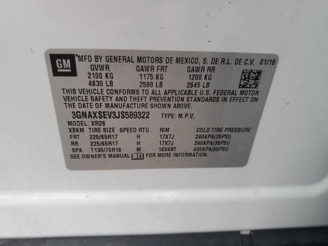 2018 CHEVROLET EQUINOX LT - 3GNAXSEV3JS589322