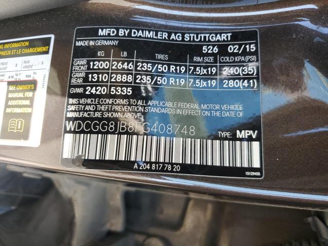 2015 MERCEDES-BENZ GLK 350 4M WDCGG8JB8FG408748