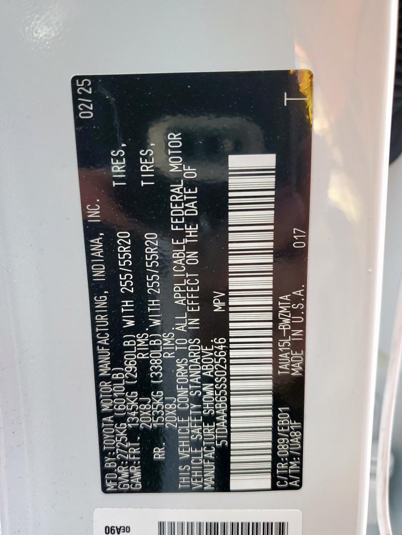 2025 LEXUS TX 350 BAS 5TDAAAB65SS025646