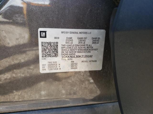 2019 GMC ACADIA SLT-1 1GKKNULS0KZ125162