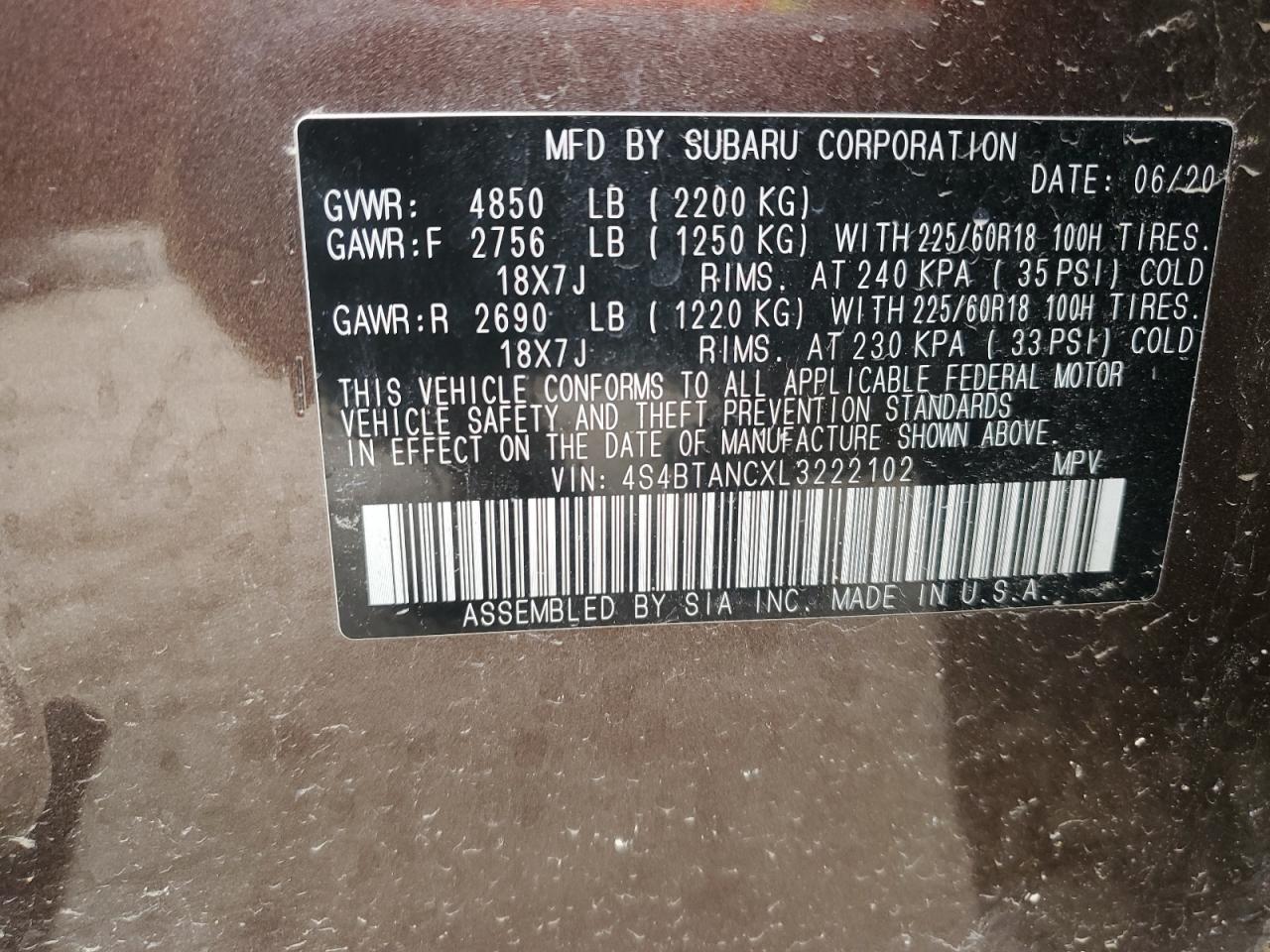 SUBARU OUTBACK LIMITED