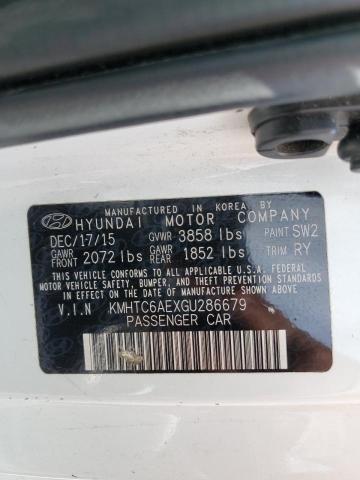 2016 HYUNDAI VELOSTER T KMHTC6AEXGU286679