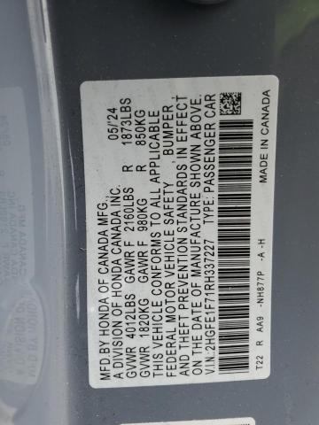 2024 HONDA CIVIC EX 2HGFE1F71RH337227