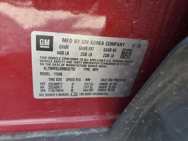 2021 CHEVROLET TRAILBLAZE KL79MRSLXMB032792