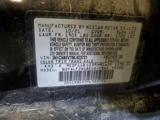 2021 NISSAN VERSA SV #3291076170