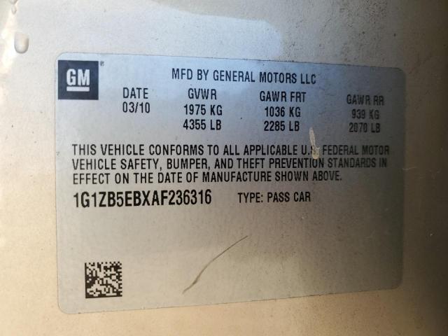 2010 CHEVROLET MALIBU LS - 1G1ZB5EBXAF236316