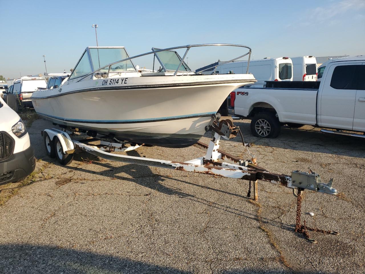 Lot #3263670691 1984 WELLS CARGO BOAT W/TRL