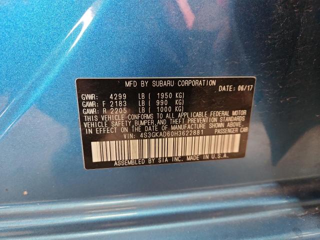 2017 SUBARU IMPREZA PREMIUM PLUS 4S3GKAD60H3622881