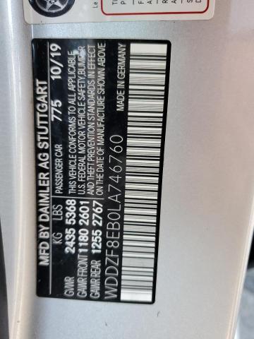 2020 MERCEDES-BENZ E 350 4MAT WDDZF8EB0LA746760