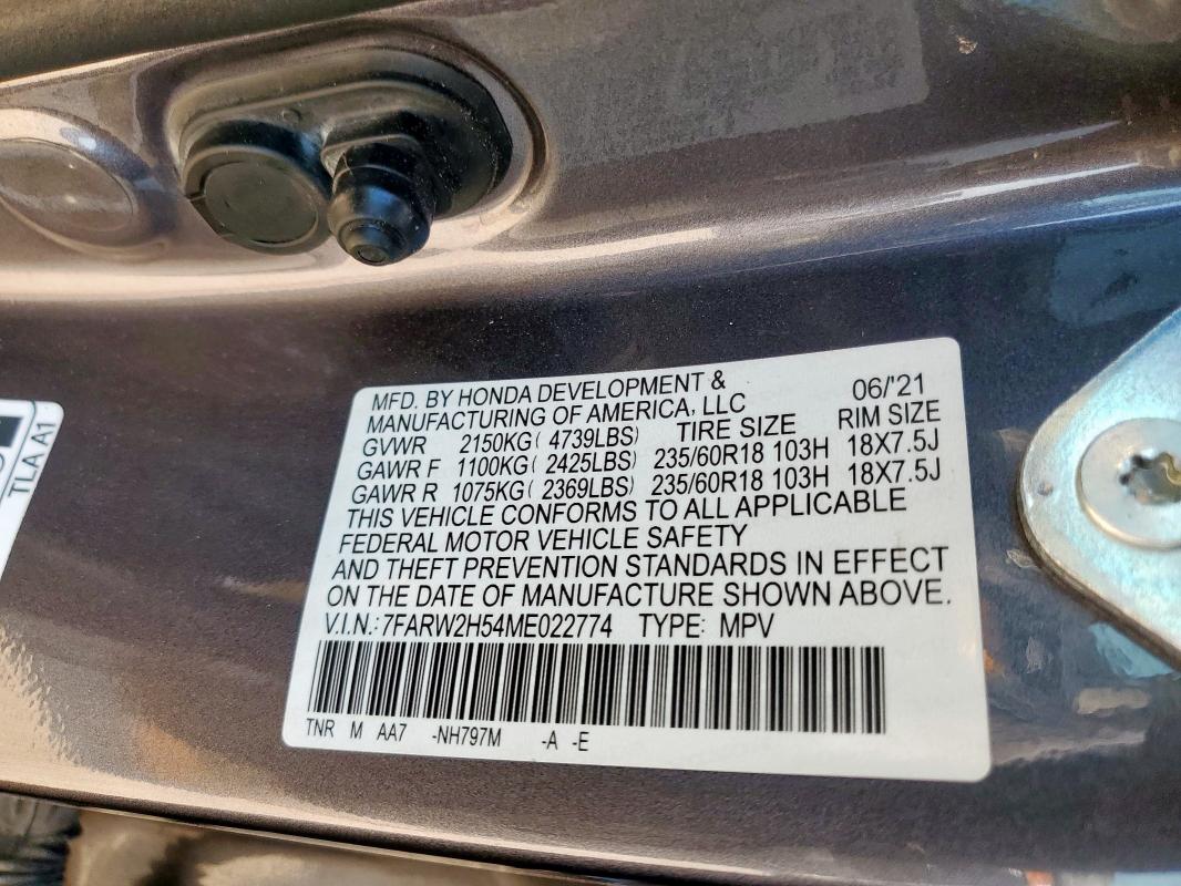 2021 HONDA CR-V EX - 7FARW2H54ME022774