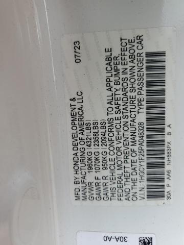 2023 HONDA ACCORD LX 1HGCY1F25PA048328