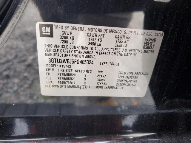 2015 GMC SIERRA K15 3GTU2WEJ5FG405324