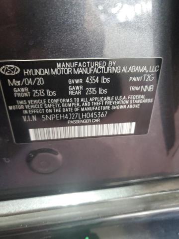 2020 HYUNDAI SONATA LIMITED 5NPEH4J27LH045367