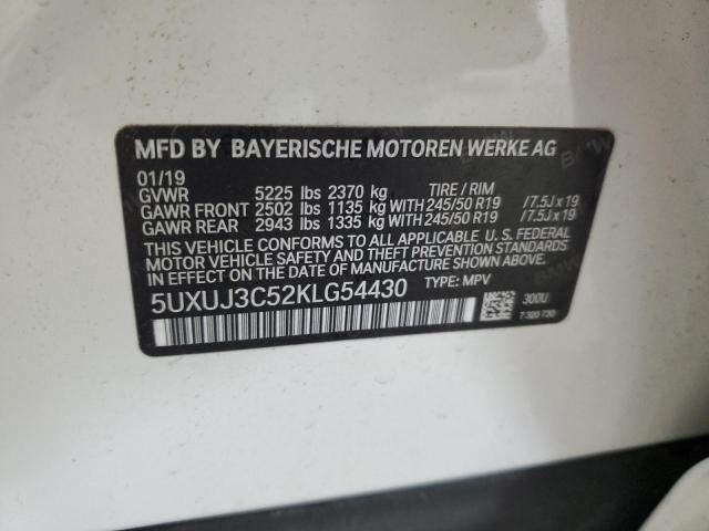 2019 BMW X4 XDRIVE3 5UXUJ3C52KLG54430