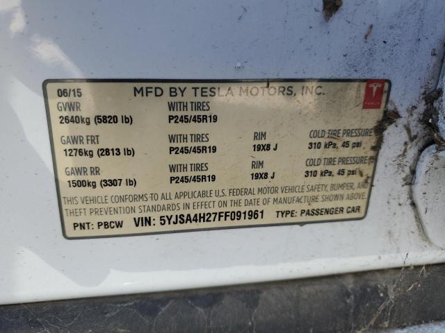 2015 TESLA MODEL S 85 #3285006938