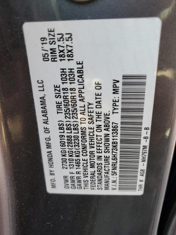 2019 HONDA ODYSSEY EXL 5FNRL6H73KB113867