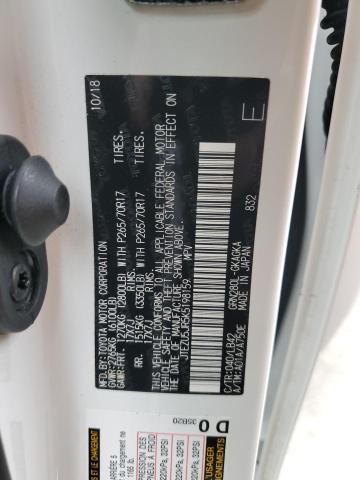 2019 TOYOTA 4RUNNER SR5 JTEZU5JR5K5198159