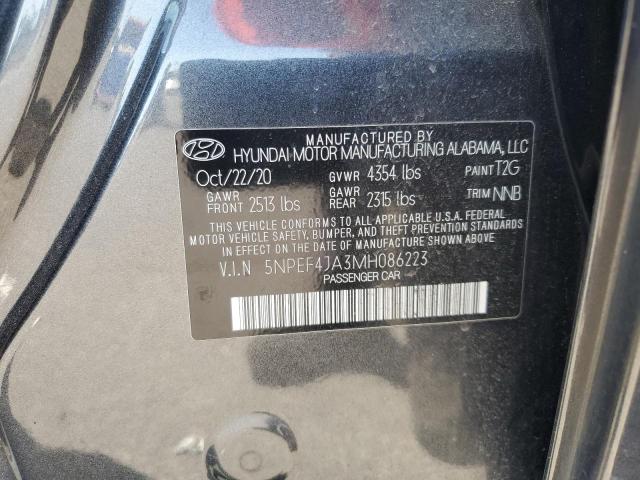 2021 HYUNDAI SONATA SEL 5NPEF4JA3MH086223