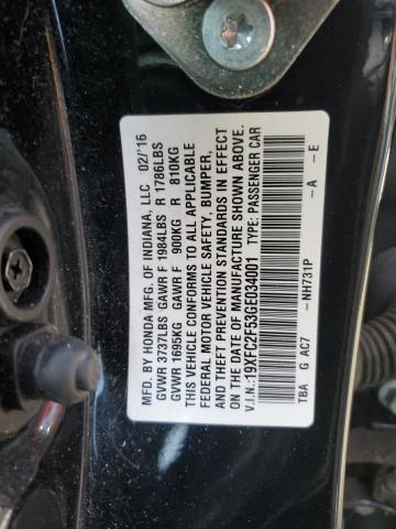 2016 HONDA CIVIC LX - 19XFC2F53GE034001