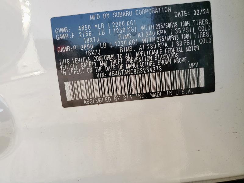 2024 SUBARU OUTBACK LI 4S4BTANC9R3254273