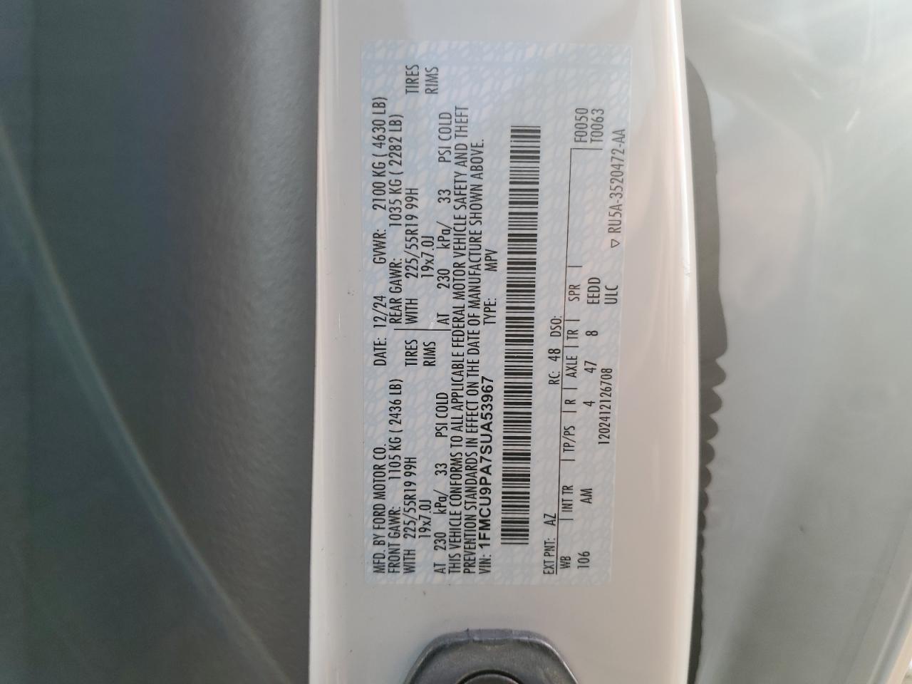 FORD ESCAPE ST LINE ELITE