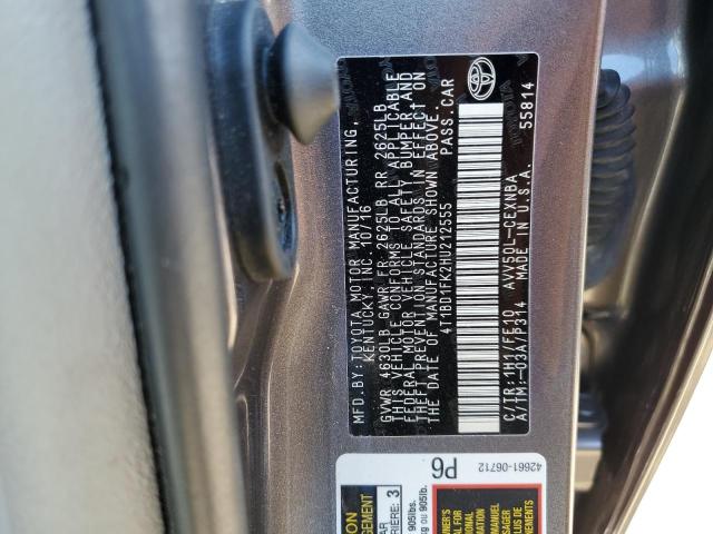 2017 TOYOTA CAMRY HYBR #3286664291