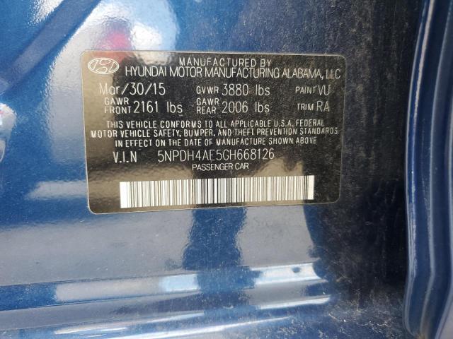 2016 HYUNDAI ELANTRA SE - 5NPDH4AE5GH668126