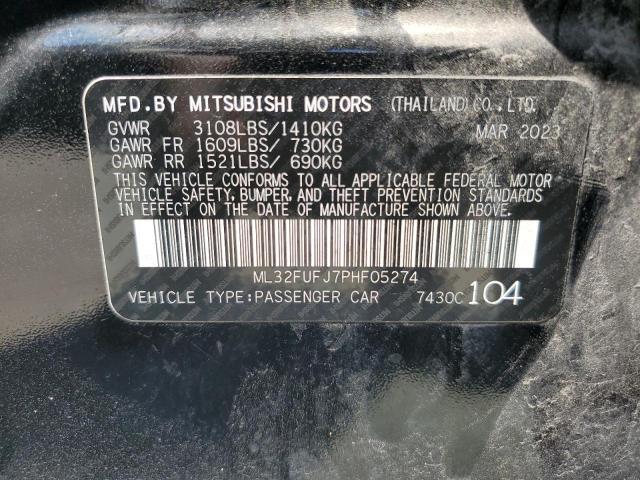 2023 MITSUBISHI MIRAGE G4 ML32FUFJ7PHF05274