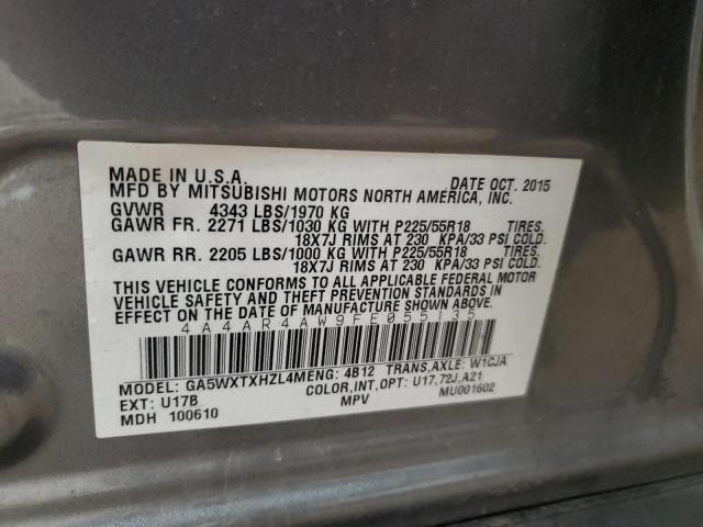 2015 MITSUBISHI OUTLANDER 4A4AR4AW9FE055135