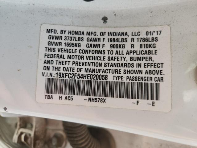 2017 HONDA CIVIC LX 19XFC2F54HE020058