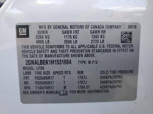 2017 CHEVROLET EQUINOX LS - 2GNALBEK1H1531684