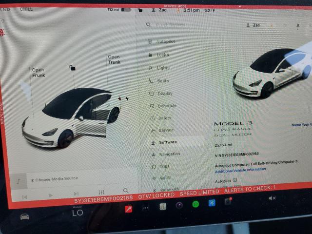 2021 TESLA MODEL 3 5YJ3E1EB5MF002168